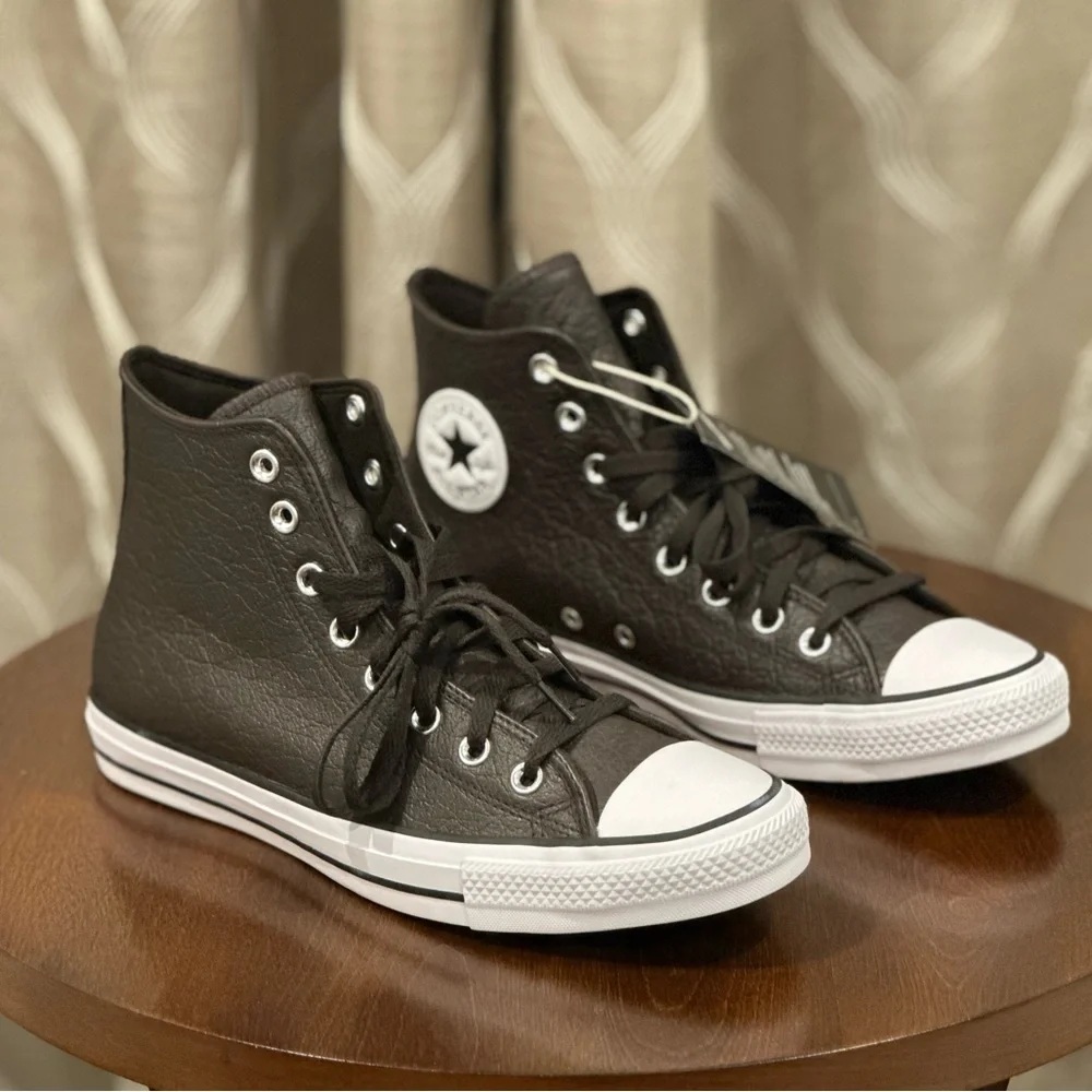 Converse All Star Chuck Taylor New Brown Leather Sneakers - NWT - Picture 2 of 13
